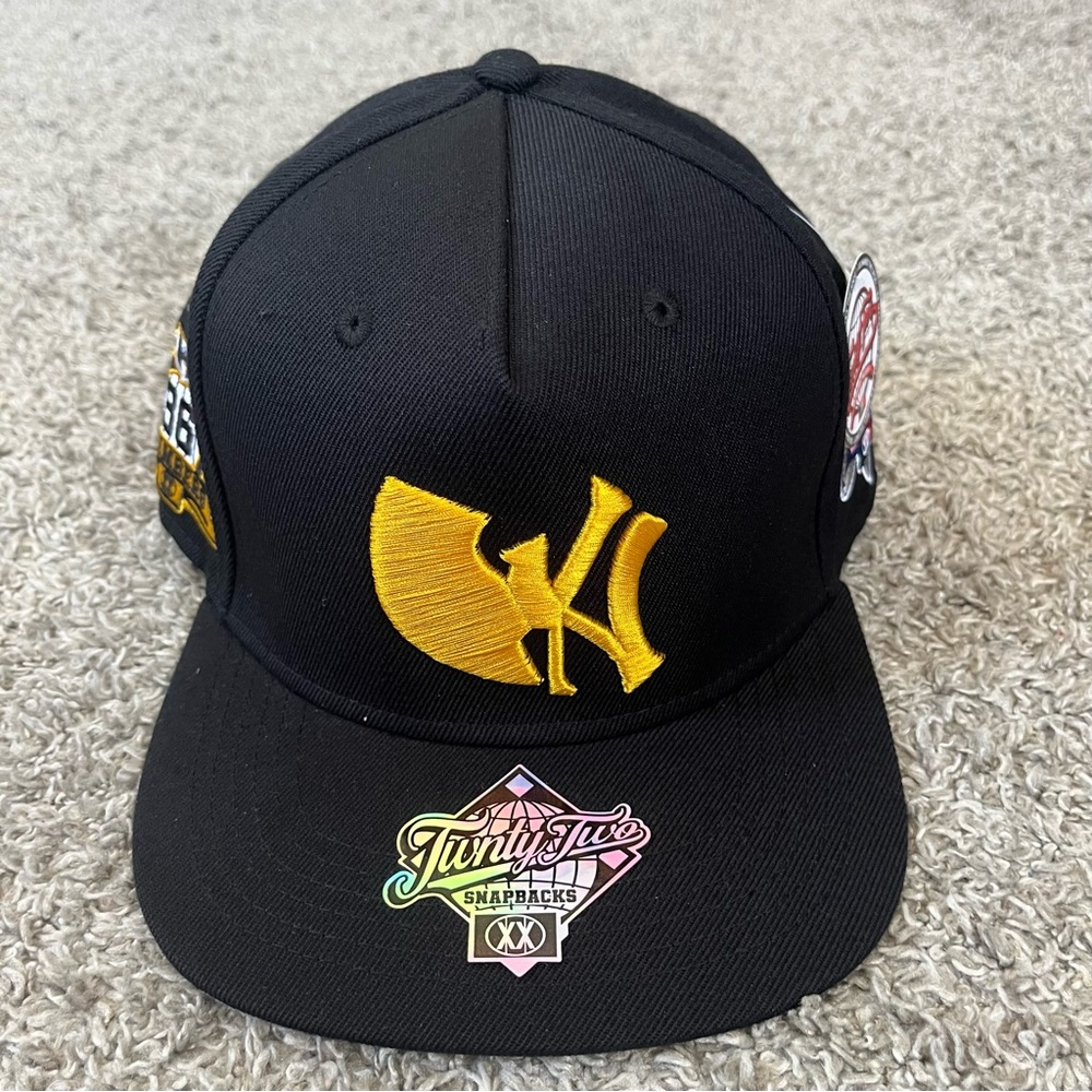 Wu-Tang NY Yankees Hat Black Yellow WuTang Twnty Two Rza Gza Raekwon